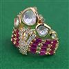 Kundan Adjustable Ring with Carat Plating
