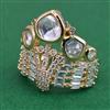 Kundan Adjustable Ring with Carat Plating