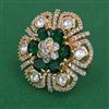 Kundan Adjustable Ring with Carat Plating