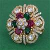 Kundan Adjustable Ring with Carat Plating