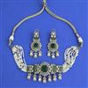 Kundan Choker Necklace with Mehndi Plating