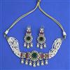 Kundan Choker Necklace with Mehndi Plating
