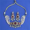 Kundan Choker Necklace with Mehndi Plating