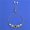 Kundan Adjustable Bracelet with Mehndi Plating