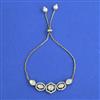 Kundan Adjustable Bracelet with Mehndi Plating