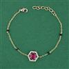 Kundan Adjustable Bracelet with Carat Plating