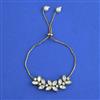 Kundan Adjustable Bracelet with Mehndi Plating