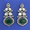 Kundan Classic Earring with Mehndi Plating