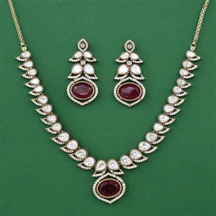 Kundan Classic Necklace with Mehndi Plating