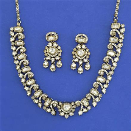 Kundan Classic Necklace with Mehndi Plating