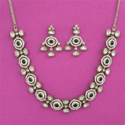 Kundan Classic Necklace with Mehndi Plating
