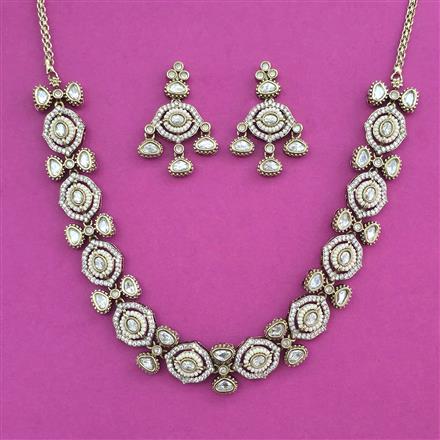 Kundan Classic Necklace with Mehndi Plating