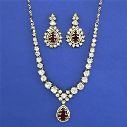 Kundan Classic Necklace with Mehndi Plating