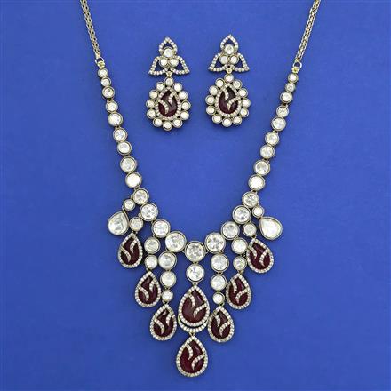 Kundan Classic Necklace with Mehndi Plating