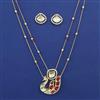 Kundan Birds Pendant Set with Carat Plating