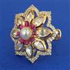 Kundan Adjustable Ring with Carat Plating