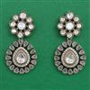 Kundan Classic Earring with Mehndi Plating