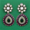 Kundan Classic Earring with Mehndi Plating