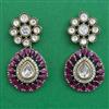 Kundan Classic Earring with Mehndi Plating