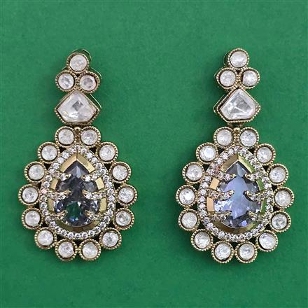 Kundan Classic Earring with Mehndi Plating