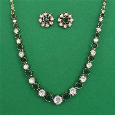 Kundan Classic Necklace with Mehndi Plating