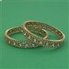 Kundan Classic Bangles with Mehndi Plating