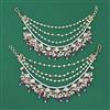 Kundan Pearl Ear Chain with Carat Plating