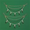 Kundan Pearl Ear Chain with Carat Plating