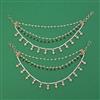 Kundan Pearl Ear Chain with Carat Plating