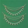 Kundan Pearl Ear Chain with Carat Plating