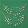 Kundan Pearl Ear Chain with Carat Plating