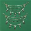 Kundan Pearl Ear Chain with Carat Plating