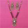 Kundan Pearl Necklace with Mehndi Plating