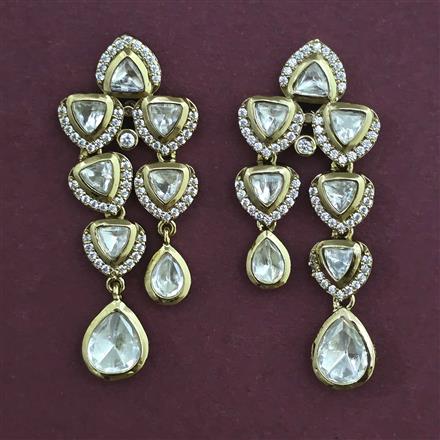 Kundan Classic Earring with Mehndi Plating Carat Plating