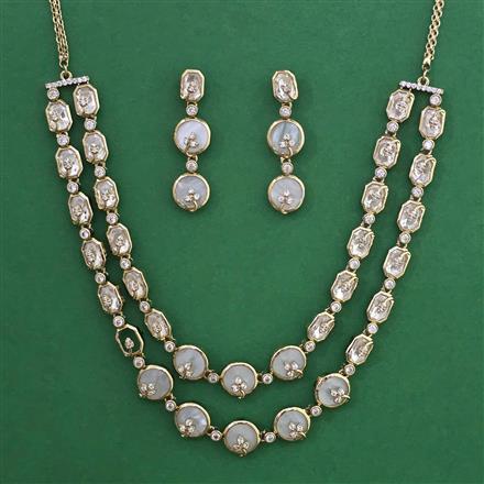 Kundan Classic Necklace with Mehndi Plating Carat Plating