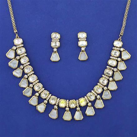 Kundan Classic Necklace with Mehndi Plating Carat Plating