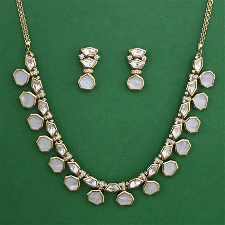 Kundan Classic Necklace with Mehndi Plating Carat Plating
