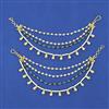 Kundan Pearl Ear Chain with Carat Plating