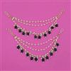 Kundan Pearl Ear Chain with Carat Plating