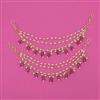 Kundan Pearl Ear Chain with Carat Plating