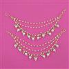 Kundan Pearl Ear Chain with Carat Plating
