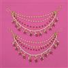 Kundan Pearl Ear Chain with Carat Plating