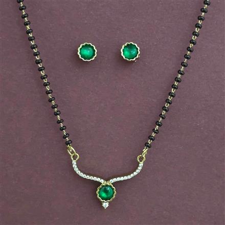 Kundan Classic Mangalsutra with Mehndi Plating