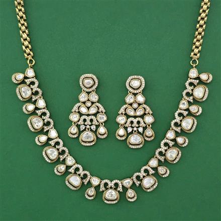 Kundan Classic Necklace with Mehndi Plating