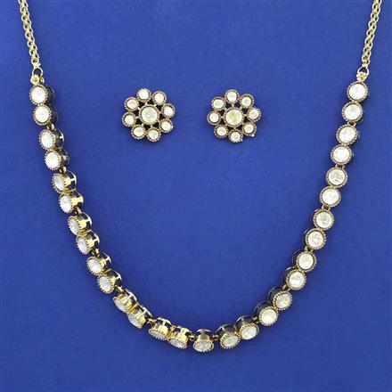 Kundan Classic Necklace with Mehndi Plating