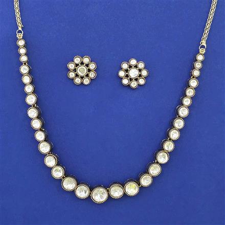 Kundan Classic Necklace with Mehndi Plating