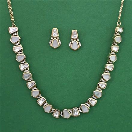 Kundan Classic Necklace with Mehndi Plating Carat Plating