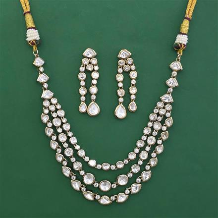 Kundan Layered Necklace with Mehndi Plating Carat Plating