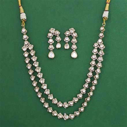 Kundan Layered Necklace with Mehndi Plating Carat Plating
