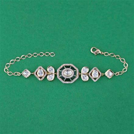 Kundan Adjustable Bracelet with Carat Plating